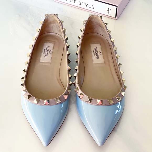 Valentino Shoes - Valentino Garavani Rockstud Patent Ballerina Flat